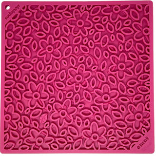 SodaPup Emat Flower Power Lick Mat Dog Toy, Pink, Small