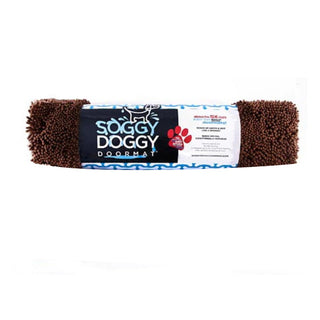 Soggy Doggy Doormat for Dogs, Dark Chocolate with Bone