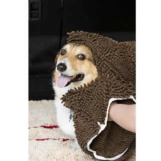 Soggy Doggy Super Shammy Microfiber Dog Towel, Dark Chocolate