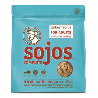 Sojos Complete Turkey Recipe Adult Grain-Free Freeze-Dried Raw Dog Food, 7-lb Bag