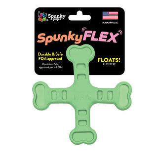 Spunky Pup SpunkyFlex Cross Bones Dog Toy - Made in USA