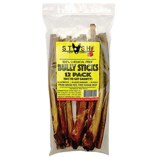 Stash Grass-Fed, Free-Range Bully Sticks 12", Bag of 12