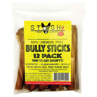 Stash Grass-Fed, Free-Range Bully Sticks 6", Bag of 12