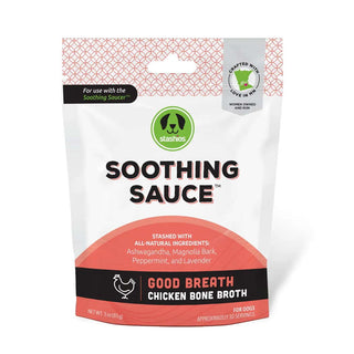 Stashios Soothing Sauce Good Breath Chicken Bone Broth Dog & Cat Supplement, 3-oz Bag 