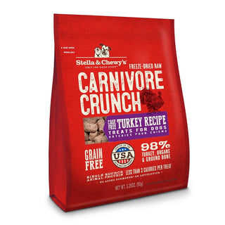 Stella & Chewy's Carnivore Crunch Cage-Free Turkey Recipe Freeze-Dried Raw Dog Treats, 3.25-oz bag