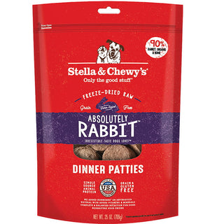 Stella & Chewy's Absolutely Rabbit Dinner Patties Freeze-Dried Raw Dog Food, 25-oz Bag