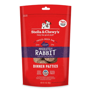 Stella & Chewy's Absolutely Rabbit Dinner Patties Freeze-Dried Raw Dog Food, 14-oz Bag