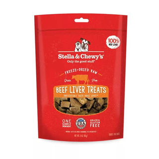 Stella & Chewy's Beef Liver Freeze-Dried Raw Dog Treats, 3-oz bag