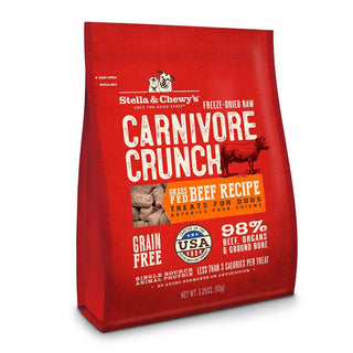 Stella & Chewy's Carnivore Crunch Grass-Fed Beef Recipe Freeze-Dried Raw Dog Treats, 3.25-oz bag