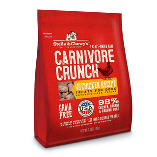 Stella & Chewy's Carnivore Crunch Cage-Free Chicken Recipe Freeze-Dried Raw Dog Treats, 3.25-oz bag