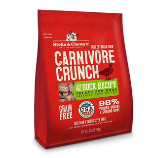 Stella & Chewy's Carnivore Crunch Cage-Free Duck Recipe Freeze-Dried Raw Dog Treats, 3.25-oz bag