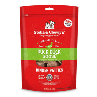 Stella & Chewy's Duck Duck Goose Dinner Patties Freeze-Dried Raw Dog Food, 25-oz Bag