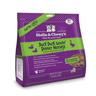 Stella & Chewy's Duck Duck Goose Dinner Morsels Freeze-Dried Raw Cat Food, 18-oz Bag