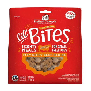 Stella & Chewy's Lil' Bites Itty Bitty Beef Recipe Small Breed Freeze-Dried Raw Dog Food, 7-oz bag