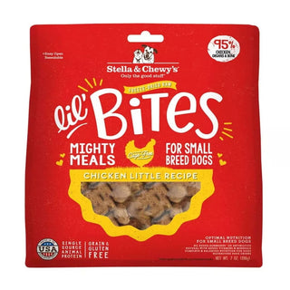 Stella & Chewy's Lil' Bites Itty Bitty Chicken Recipe Small Breed Freeze-Dried Raw Dog Food, 7-oz bag