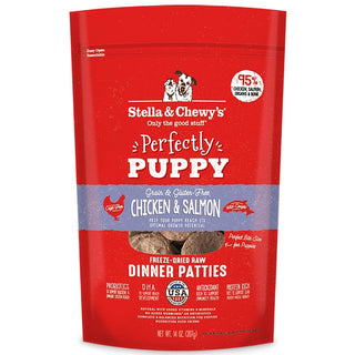 Stella & Chewy's Perfectly Puppy Chicken & Salmon Dinner Patties Freeze-Dried Raw Dog Food, 14-oz Bag