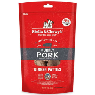 Stella & Chewy's Purely Pork Freeze-Dried Raw Dinner Patties Dog Food, 14-oz bag