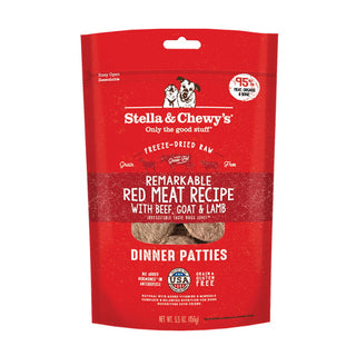 Stella & Chewy's Remarkable Red Meat Recipe Dinner Patties Freeze-Dried Raw Dog Food, 5.5-oz Bag