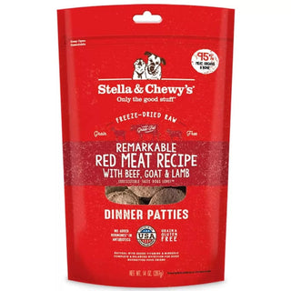 Stella & Chewy's Remarkable Red Meat Recipe Dinner Patties Freeze-Dried Raw Dog Food, 14-oz Bag