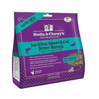 Stella & Chewy's Sea-Licious Salmon & Cod Dinner Morsels Freeze-Dried Raw Cat Food, 9-oz Bag