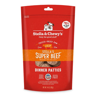 Stella & Chewy's Stella's Super Beef Dinner Patties Freeze-Dried Raw Dog Food, 14-oz Bag