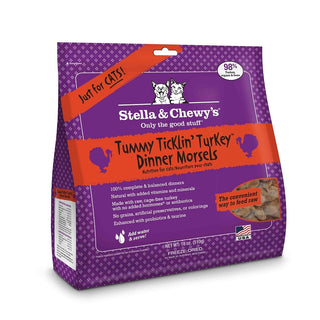 Stella & Chewy's Tummy Ticklin' Turkey Dinner Morsels Freeze-Dried Raw Cat Food, 18-oz Bag