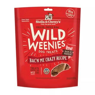 Stella & Chewy's Wild Weenies Bac'n Me Crazy Freeze-Dried Raw Dog Treats, 11-oz Bag