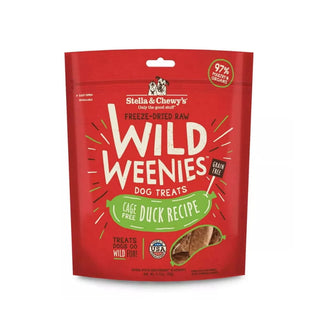 Stella & Chewy's Wild Weenies Cage-Free Duck Freeze-Dried Raw Dog Treats, 3.25-oz Bag