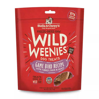 Stella & Chewy's Wild Weenies Game Bird Freeze-Dried Raw Dog Treats, 3.25-oz Bag