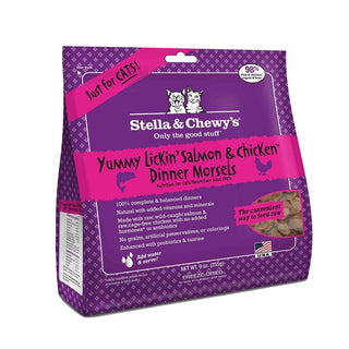 Stella & Chewy's Yummy Lickin' Salmon & Chicken Dinner Morsels Freeze-Dried Raw Cat Food, 9-oz Bag