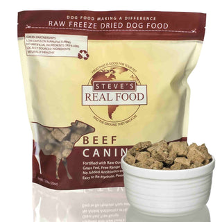 Steve's Real Food Beef Recipe Freeze-Dried Dog Food, 1.25 lb Bag