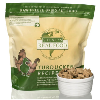 Steve's Freeze Dried Turducken Recipe Dog Food, 1.25-lb Bag