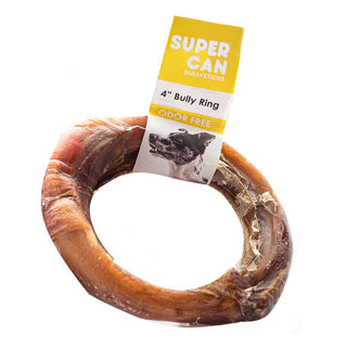 Supercan Bully Ring Dog Treats, 4-Inch