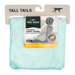 Tall Tails Aqua Blue Cape Dog Towel