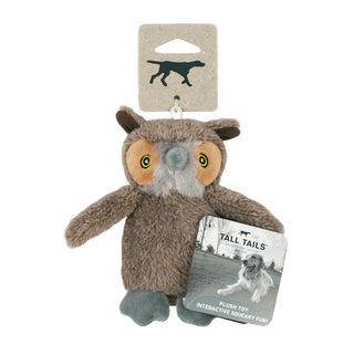 Tall Tails Baby Owl Plush Squeaker Dog Toy