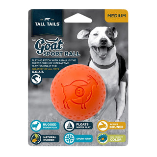 Tall Tails GOAT Sport Ball Dog Toy, Medium