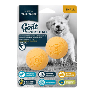 Tall Tails GOAT Sport Ball Dog Toy, Small, 2-Pack