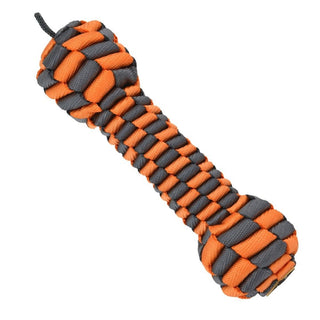 Tall Tails Orange Braided Bone Dog Toy, 9