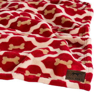 Tall Tails Red Bone Premium Dog Blanket, 20 x 30