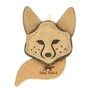 Tall Tails Scrappy Fox Leather & Wool Dog Toy