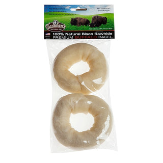 Tasman's Natural Pet Premium Bison Bagels Rawhide Dog Chews, Small