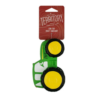 Territory Green Tractor Latex Squeaker Dog Toy