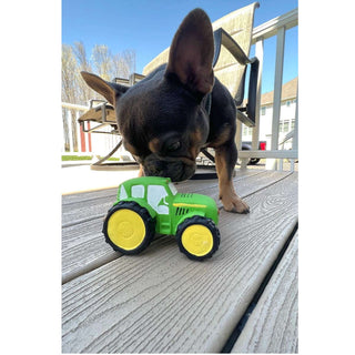 Territory Green Tractor Latex Squeaker Dog Toy