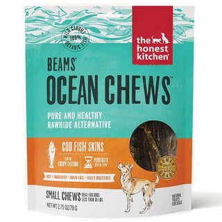 The Honest Kitchen Beams Ocean Chews Cod Fish Skins Dehydrated Dog Treats, Smalls