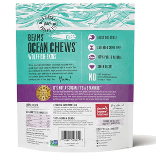 The Honest Kitchen Beams Ocean Chews Wolffish Skins Dehydrated Dog Treats, Smalls