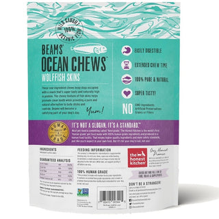 The Honest Kitchen Beams Ocean Chews Wolffish Skins Dehydrated Dog Treats, Talls