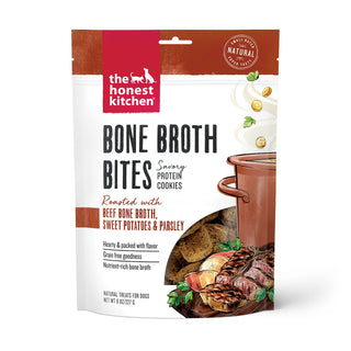 The Honest Kitchen Beef Bone Broth Bites with Sweet Potatoes & Parsley Dog Treats, 8-oz bag