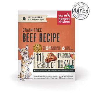 The Honest Kitchen Beef Recipe Grain-Free Dehydrated Dog Food, 7-lb Box