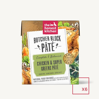 The Honest Kitchen Butcher Block Pate Chicken & Super Greens Wet Dog Food, 10.5-oz, Case of 6