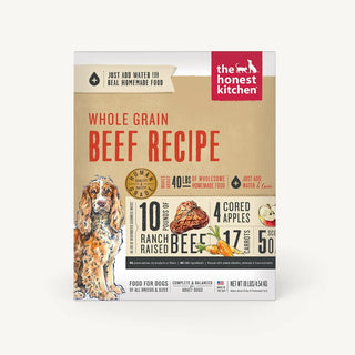 The Honest Kitchen Dehydrated Whole Grain Beef Recipe Dog Food, Verve, 10-lb Box